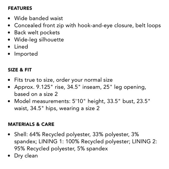 New Alice and Olivia Olivia wide leg pants - Picture 4 of 6